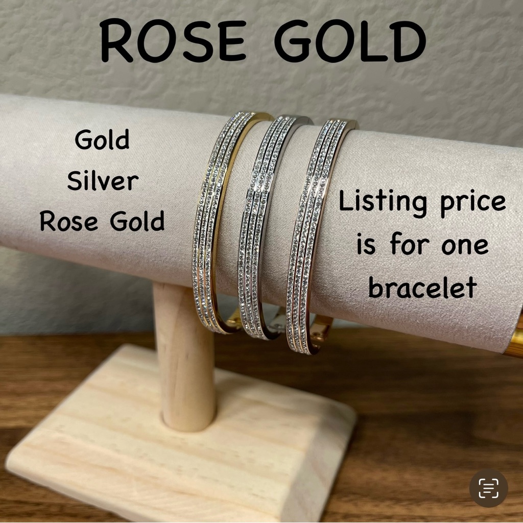 New 18k Gold Plated Stainless Steel Bracelet Rose Gold